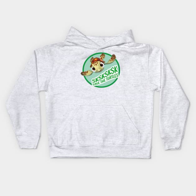 Sksksk save the turtles - Finding Nemo Kids Hoodie by HennyGenius